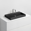 Clou Wash Me lavabo 70x42x8cm sans bonde Céramique Noir mat SW440842