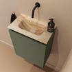 MONDIAZ TURE-DLUX Meuble toilette - 40cm - Army - EDEN - vasque Frappe - position centrale - sans trou de robinet SW1102667