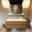 MONDIAZ VICA-DLUX Ensemble meuble de salle de bains - 130cm - sous-meuble oro - 2 tiroirs - lavabo encastré cloud central - 1 trou de robinet - version haute 60cm - glace SW1088272