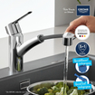 GROHE Start Keukenkraan - draaibare/uittrekbare uitloop - chroom OUTLETSTORE STORE43317
