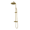Brauer Gold Edition Regendoucheset opbouw - hoofddouche 30cm - glijstang - handdouche staaf 1 stand - gladde knoppen - PVD - geborsteld goud SW547727