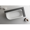 ZEZA Pure baignoire d'angle semi autoportante - droite - 170x80x58cm - acrylique - blanc brillant SW962849