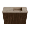 Mondiaz JOYA-DLUX Meuble de salle de bains 60cm - couleur Walnut - Vasque FAYE position Droite 1 trou de robinet couleur Arena. SW1424326