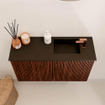Mondiaz JOYA 70cm meuble de toilette - couleur Ruby - Vasque FAYE position Droite 1 trou de robinet couleur Urban SW1421794