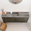Mondiaz JOYA-DLUX 100cm toiletmeubel - kleur Shadow - Wastafel FAYE positie Midden 1 kraangat kleur Sombra. SW1425200