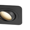 QAZQA Alberto Inbouwspot set - 1 spot - 9x11.2cm - inclusief dimbare led lamp - IP44 - Vierkant - Zwart SW1477245