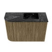 Mondiaz JOYA-DLUX 61.6cm toiletmeubel - ronding links kleur Dusk - Wastafel FAYE positie Rechts 1 kraangat kleur Lava. SW1423263