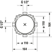 Duravitinbouwdeel bluebox 1/216.4x10.5cmgeen voorsluiter SW527827