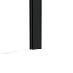 Fortifura Galeria Porte de douche - 200x70cm - 8mm - verre de sécurité - strié - charnières - poignée de porte - Noir mat - Verre clair SW1212541