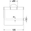 Duravit Starck T Toiletrolhouder - met klep - zwart mat SHOWROOMMODEL SHOW26118