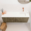 Mondiaz JOYA 100cm meuble de salle de bains - couleur Dusk - Vasque FAYE position Droite Sans trou de robinet couleur Talc. SW1421579