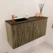 Mondiaz JOYA 80cm toiletmeubel - kleur Dusk - Wastafel FAYE positie Links 1 kraangat kleur Urban. SW1421632