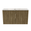 Mondiaz JOYA-DLUX 70cm toiletmeubel - kleur Dusk - Wastafel FAYE positie Links Zonder kraangat kleur Frappe. SW1426219