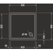 Duravit Starck Slimline receveur de douche acrylique carré 90x90x4,5cm blanc 0297096