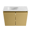 MONDIAZ TURE-DLUX Meuble toilette - 60cm - Oro - EDEN - vasque Opalo - position gauche - sans trou de robinet SW1104467