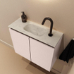 MONDIAZ TURE-DLUX Meuble WC 60 cm Rosee. EDEN lavabo Opalo position centrale. Avec 1 trou de robinet. SW1104511