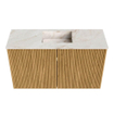 Mondiaz JOYA-DLUX 70cm toiletmeubel - kleur Oak - Wastafel FAYE positie Midden 1 kraangat kleur Frappe. SW1421889