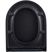 QeramiQ Dely Swirl Ensemble WC - 36.3x51.7cm - réservoir encastré Geberit UP320 - avec bâti-support Burda - abattant 35mm - plaque de commande beige - boutons ronds - noir mat SW1164826