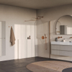 BRAUER Orion Paroi de douche à l'italienne - 120x200cm - verre transparent - revêtement du verre - PVD - cuivre brossé SW1476010