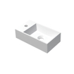INK Contra Fontaine - 40x22x10cm - lavabo à droite - 1 trou de robinet - polystone blanc mat SW157949
