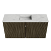 Mondiaz JOYA-DLUX 80cm toiletmeubel - kleur Shadow - Wastafel FAYE positie Midden Zonder kraangat kleur Opalo. SW1422917
