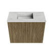 Mondiaz JOYA-DLUX Meuble de toilette 50cm - couleur Dusk - Vasque FAYE position Gauche Sans trou de robinet couleur Opalo SW1423283