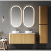 Royal Plaza Terra Armoire haute - 170x35x40cm - 2 portes - coins arrondis - sandwood (chêne clair) SW1418394