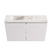 MONDIAZ TURE-DLUX Meuble de toilettes 80 cm Cale. EDEN vasque Frappe position gauche. Sans trou de robinet. SW1102666