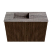 Mondiaz JOYA-DLUX 60cm toiletmeubel - kleur Walnut - Wastafel FAYE positie Links 1 kraangat kleur Oza. SW1424551