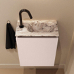 MONDIAZ TURE-DLUX Meuble de toilette 40cm Rosee. EDEN lavabo Glace position droite. Avec 1 trou de robinet. SW1103489