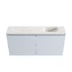 MONDIAZ TURE-DLUX meuble de toilettes 100cm Clay. EDEN lavabo Ostra position droite. Sans trou de robinet. SW1104810