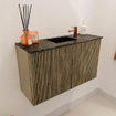 Mondiaz JOYA-DLUX Meuble de toilette 70cm - couleur Dusk - Vasque FAYE position Milieu 1 trou de robinet couleur Lava SW1423223