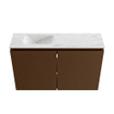 MONDIAZ TURE-DLUX Meuble de toilettes 80 cm Rust. EDEN lavabo Opalo position gauche. Sans trou de robinet. SW1104505
