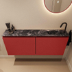 MONDIAZ TURE-DLUX Meuble toilette - 120cm - Fire - EDEN - vasque Lava - position droite - 1 trou de robinet SW1103804