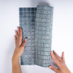 La Mosaic Factory Amsterdam carreau mosaïque - 32,2x32,2cm - carrelage mural et de sol - Carré - Verre Steel Grey Mat SW62088