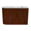 Mondiaz JOYA-DLUX Meuble de salle de bains 61,6cm - arrondi gauche couleur Ruby - Vasque FAYE position Droite Sans trou de robinet couleur Opalo SW1423709