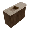 Mondiaz JOYA-DLUX 61.6cm toiletmeubel - ronding rechts kleur Walnut - Wastafel FAYE positie Links 1 kraangat kleur Arena. SW1424347