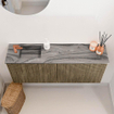 Mondiaz JOYA-DLUX 100cm toiletmeubel - kleur Dusk - Wastafel FAYE positie Links 1 kraangat kleur Sombra. SW1426153