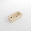 FugaFlow Efficiente Ensemble fontaine Pietra - 37,5x18,5x9cm - céramique - trou de robinet à gauche - robinet de fontaine blanc mat - bouchon de vidange - siphon abaissé - Beige mat SW1442329