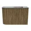 Mondiaz JOYA-DLUX Meuble de salle de bains 61,6cm - arrondi gauche couleur Dusk - Vasque FAYE position Droite Sans trou de robinet couleur Sombra SW1426157