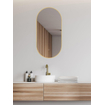 Wiesbaden Nomi miroir avec cadre ovale avec LED, dimmable et chauffage miroir 50 x 100 cm or SW892034
