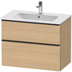 Duravit D-neo Meuble sous vasque 81x46.2x62.5cm 1 tiroir Chêne naturel mat SW641072