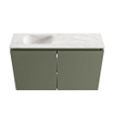 MONDIAZ TURE-DLUX Meuble toilette - 80cm - Army - EDEN - vasque Ostra - position gauche - 1 trou de robinet SW1104719