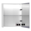 BRAUER Impress Deluxe spiegelkast - 60x70x15cm - interne en externe verlichting - 1 rechtsdraaiende dubbelzijdige spiegeldeur hoogglans wit SW242117