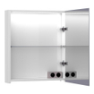Saniclass Dual Spiegelkast - 60x70x15cm - 1 rechtsdraaiende spiegeldeur - MDF - hoogglans wit SW242117