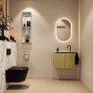 MONDIAZ TURE-DLUX Meuble toilette - 60cm - Oro - EDEN - vasque Glace - position centrale - 1 trou de robinet SW1103440