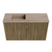 Mondiaz JOYA-DLUX 70cm toiletmeubel - kleur Dusk - Wastafel FAYE positie Links Zonder kraangat kleur Saba. SW1426275