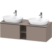 Duravit D-neo Meuble sous vasque 140x55x45.9cm 2 tiroirs Basalte mat SW641067