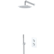 FugaFlow Orada ensemble de douche à effet pluie encastré avec thermostat barre de douche douche à main chrome SW812044