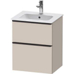 Duravit D-neo Meuble sous vasque 51x40.2x62.5cm 2 tiroirs Taupe mat SW640937